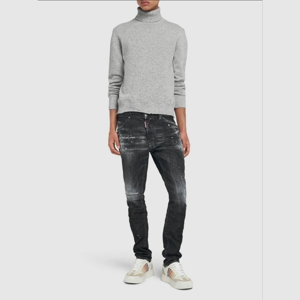 DSQUARED2 Black and Gray Slim Jeans Sz 46